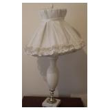 Marble Base Itale Made Ceramic & Brass Table Lamp Marble Base Itale Made Ceramic & Brass Table Lamp