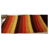Red Brown Yellow Orange Chevron Patterned Afghan Red Brown Yellow Orange Chevron Patterned Afghan