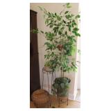 Plant Stands w/ Faux Plant Collection Plant Stands w/ Faux Plant Collection