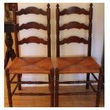 Vintage Ladder Back Spindle Leg Dining Chairs Vintage Ladder Back Spindle Leg Dining Chairs