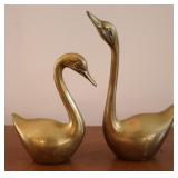 2pc Brass Swans 2pc Brass Swans