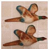 2pc Vtg Chalkware Pheasant Wall Plaques 2pc Vtg Chalkware Pheasant Wall Plaques