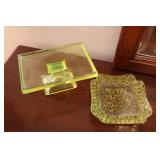 2pc Uranium Glass Pieces 2pc Uranium Glass Pieces