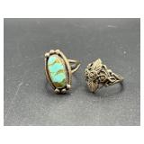 2pc Sterling Rings Sz6.5 - 9.15g 2pc Sterling Rings Sz6.5 - 9.15g
