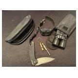 Pocket Knife, Binoculars, Whistle+