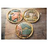 3pc Zodiac Chalkware Wall Hangers