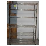 Metal 6 Shelf Storage Rolling Shelf