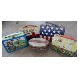 5pc Vtg Lunch Boxes & Tins