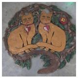 Hanging Metal Cat Decor