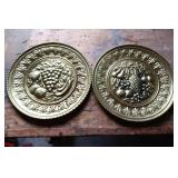 2pc Vtg Aluminum Plates