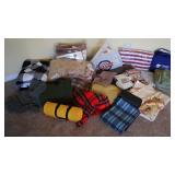 Large Collection of Bedding, Blankets & More