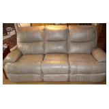 Electric Faux Leather Couch