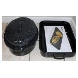 Parini Cast Iron Griddle w/ Enamel Roaster & Pan