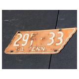 1951 Tennessee License Plate