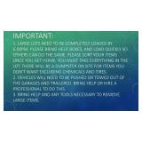 Important Pickup Information