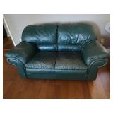 Green Faux Leather Couch