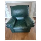Green Faux Leather Recliner