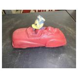 Vintage Donald Duck & Pluto Rubber Car