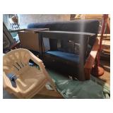Futon, Table, TV Stand, Lamp