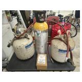 (2) Genetron 12 and 1 Helium Tank