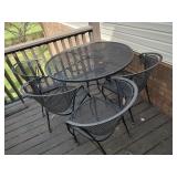 Outdoor Metal Table & 4 Chairs