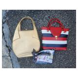 New York Chic, Gold, and Striped Purse