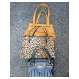 Brown, Black, and Animal Print Purse