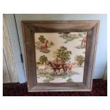 Vintage Trapunto Horse and Pasture