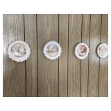 4pc. Nebco Christmas Saucers