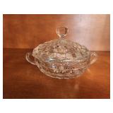 Vintage Fostoria American 2 Handled Bowl and Lid