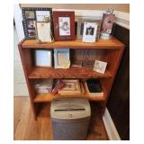 Bookshelf with Contents and Paper Shredder