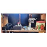 Vtg.. Phone/Record Player/Can Opener/Canister Set