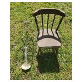 Antique Chair Needs Repair, Wine Rack, and Ladle