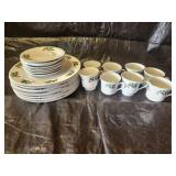 Holly and Berry Themed Dinnerware Set 24pc.