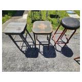 Assortment of 3 Stools
