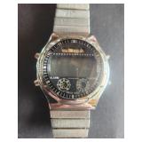 Black/Silver Diver Chronograph and Alarm Watch
