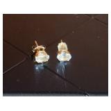 Gold Over 925 Silver Earrings