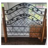 Wooden and Metal Headboard and Footboard