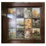 Vtg. Home Co. Window Pane Picture