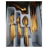 Assortment of Gold Silverware