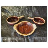 McCoy Pottery Brown Drip Glaze 3 pc. Set