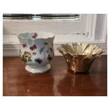 Brass Planter/Strawberry Butterfly Planter