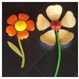 2 Vintage Enamel Brooches