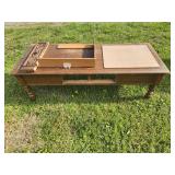 Vtg.. Coffee Table 52"x21"x17" Drawer Needs
