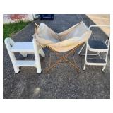 2 Step Stools and a Vintage Clothes Hamper