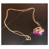10k Gold Ruby Necklace