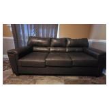 Gray Leather/Vinyl Couch 86