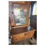 Vintage Tiger Oak Dresser 42"x21"x71"