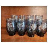 Pfaltzgraff Blue Etched Tumblers and Goblets