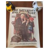 3 Vintage Saturday Evening Post Posters